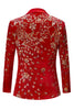Load image into Gallery viewer, Shiny Sequins Red Jacket Lapel One Button Wedding Suit