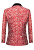 Load image into Gallery viewer, Shawl Lapel Red Rose 2 Piece One Button Men&#39;s Suits