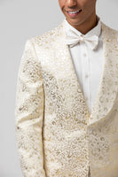 Load image into Gallery viewer, Ivory Shawl Lapel One Button Men&#39;s Blazer
