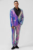 Load image into Gallery viewer, Sparkly Purple Shawl Lapel One Button 2 Pieces Men&#39;s Prom Suits