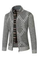 Load image into Gallery viewer, Men&#39;s Grey Stand Collar Zipper Loose Coat Top