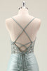 Load image into Gallery viewer, Dark Navy Mermaid Sparkly Sequins Prom Dress with Slit