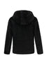 Load image into Gallery viewer, Black Faux Fur Hoodies Zip Up Long Sleeve Outerwear