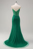 Load image into Gallery viewer, Sparkly Black Mermaid Corset Beaded Long Prom Dress with Slit