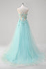 Load image into Gallery viewer, A Line Spaghetti Straps Green Sequin Prom Dress With 3D Flowers