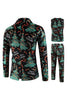 Load image into Gallery viewer, Merry Christmas Dark Green 3 Pieces Shawl Lapel Men&#39;s Christmas Party Suits