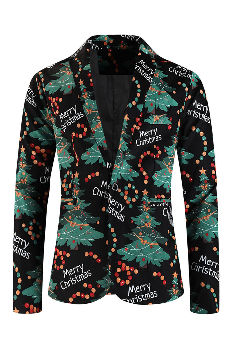 Load image into Gallery viewer, Merry Christmas Dark Green 3 Pieces Shawl Lapel Men&#39;s Christmas Party Suits