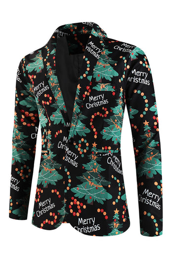 Merry Christmas Dark Green 3 Pieces Shawl Lapel Men's Christmas Party Suits