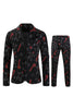 Load image into Gallery viewer, Zombie Man Cane Print Black Three Piece Men&#39;s Christmas Party Suit