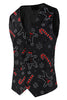 Load image into Gallery viewer, Zombie Man Cane Print Black Three Piece Men&#39;s Christmas Party Suit