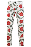 Load image into Gallery viewer, Glove Print White 3 piece Single Button Men&#39;s Christmas Party Suit