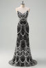 Load image into Gallery viewer, Dark Green Mermaid Strapless Sequins Corset Prom Dress