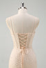 Load image into Gallery viewer, Glitter Yellow Mermaid Beaded Long Corset Prom Dress