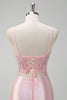 Load image into Gallery viewer, Light Pink Mermaid Sequin Corset Ruched Prom Dress