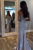 Load image into Gallery viewer, Sparkly Beaded Golden Corset Strapless Long Prom Dress with Slit