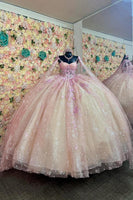 Load image into Gallery viewer, Blush Champagne Corset Spaghetti Straps Long Ball Gown with Appliques