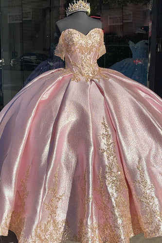 Corset Sparkly Blush Sweetheart Ruffles Quinceanera Dress with Beaded