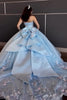 Load image into Gallery viewer, Sparkly Sky Blue Corset Long Quinceanera Dress with Sequins