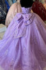 Load image into Gallery viewer, Sparkly Lilac Appliques Strapless Corset Quinceanera Dress with Sequined