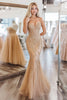 Load image into Gallery viewer, Mermaid Gold Sequin Sleeveless Long Prom Dress
