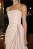 Load image into Gallery viewer, Sheath Pink Satin Strapless Gala Dress