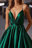Load image into Gallery viewer, Elegant Dark Green A Line Spaghetti Straps Long Prom Dress