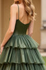 Load image into Gallery viewer, Olive A Line Tiered Long Prom Dress With Slit