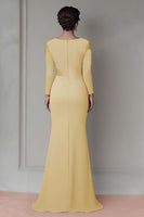 Load image into Gallery viewer, Blush Lace Sheath Mother Of The Bride Dress with Long Sleeves