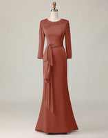 Load image into Gallery viewer, Blush Lace Sheath Sequin Long Sleeves Mother Of The Bride Dress