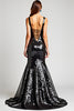 Load image into Gallery viewer, Sweetheart Long Sleeveless Lace Up Back Black Tie Dress