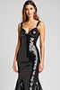 Load image into Gallery viewer, Sweetheart Long Sleeveless Lace Up Back Black Tie Dress