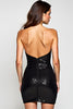 Load image into Gallery viewer, Strapless Mini Length Bodycon Black Tie Dress With Sequins