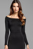 Load image into Gallery viewer, Off the Shoulder Sheath Long Sleeves Little Black Dress