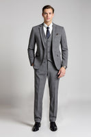 Load image into Gallery viewer, Classic Checked Grey Slim Fit 3 Piece Men&#39;s Suit
