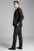 Load image into Gallery viewer, Black 2 Pieces Notched Lapel Printed Men&#39;s Suits