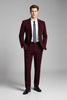 Load image into Gallery viewer, Burgundy Notched Lapel 2 Pieces Men&#39;s Suits