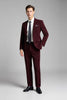 Load image into Gallery viewer, Burgundy Notched Lapel 2 Pieces Men&#39;s Suits
