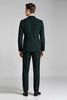 Load image into Gallery viewer, Dark Green Notched Lapel Plaid 3 Pieces Men&#39;s Prom Suits