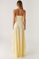 Load image into Gallery viewer, Ruffled Strapless Chiffon Daffodil High-Low Formal Dress