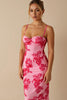 Load image into Gallery viewer, Chiffon Printed Light Pink Spaghetti Straps Sheath Long Evening Dress