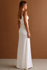 Load image into Gallery viewer, Simple Spaghetti Straps Sheath Satin Ivory Formal Dress