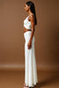 Load image into Gallery viewer, V Neck Ivory Chiffon Mermaid Evening Dress