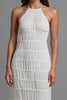 Load image into Gallery viewer, Halter Chiffon Sheath Ivory Long Evening Dress