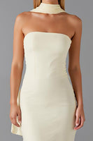 Load image into Gallery viewer, Daffodil Mermaid Chiffon Strapless Evening Dress