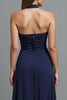 Load image into Gallery viewer, Dark Blue Strapless Sheath Evening Dress With Slit