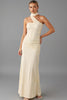 Load image into Gallery viewer, Halter Sheath Ivory Evening Dress