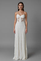 Load image into Gallery viewer, Sheath Ivory Cut-Out Long Evening Dress