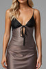 Load image into Gallery viewer, Brown Sheath Satin Long Evening Dress