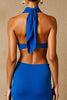 Load image into Gallery viewer, Royal Blue Mermaid Halter Evening Dress