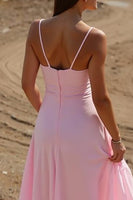 Load image into Gallery viewer, Simple Pink A-Line Evening Dress